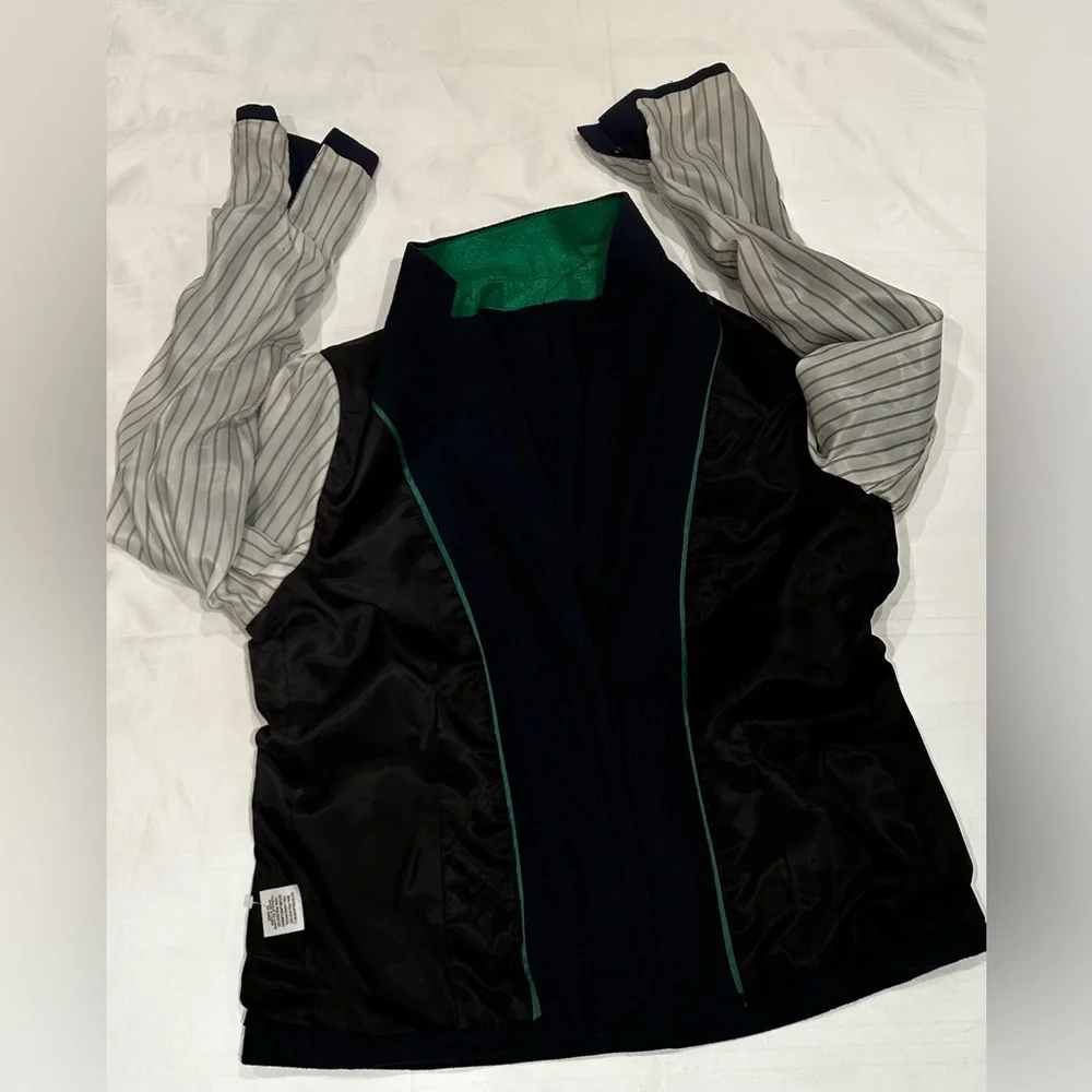 Smart Set Classic Single Breasted Wool/polyester Blend Herringbone Blazer Women - Picture 10 of 14